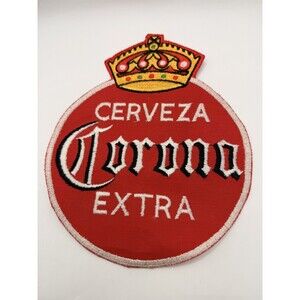 Vintage Corona Extra Cerveza Beer Embroidered Advertising Patch Collectible